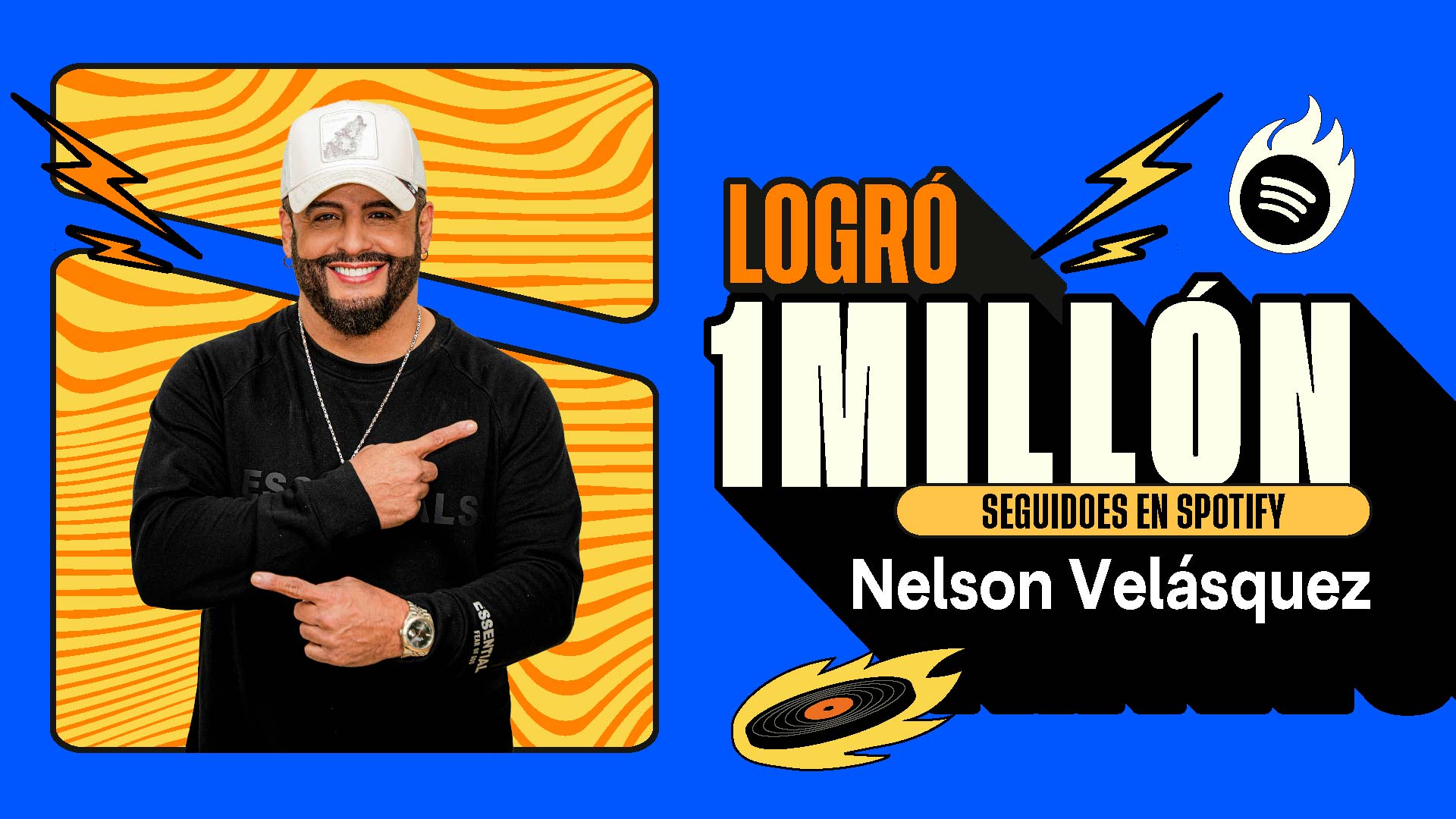 NELSON VELÁSQUEZ  CELEBRA 1 MILLÓN DE SEGUIDORES EN SPOTIFY 